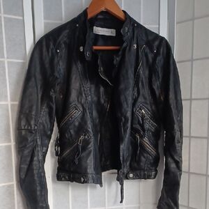 Zara Leather Moto Jacket